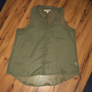 Sheer Olive Green Tank